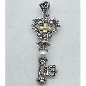 Barbara Bixby Sterling Silver Pendant with 18K Yellow Gold Accent 7.7g